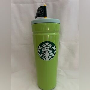 NWT Starbucks 2025 Lime Green With Blue Twist Leakproof Vacuum Insulated Tumbler